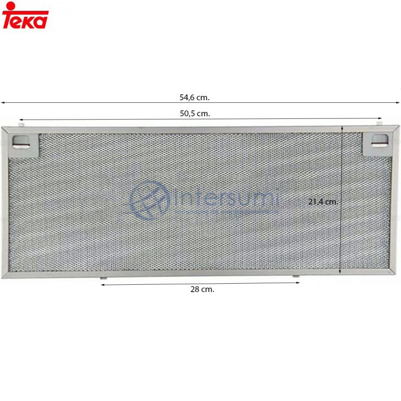 FILTRE MÉTALLIQUE POUR HOTTE ASPIRANTE TEKA CNL2002 61836020
