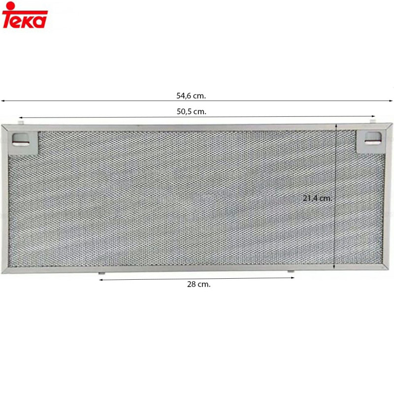 FILTRO METÁLICO PARA CAMPANA EXTRACTORA TEKA CNL2002 61836020