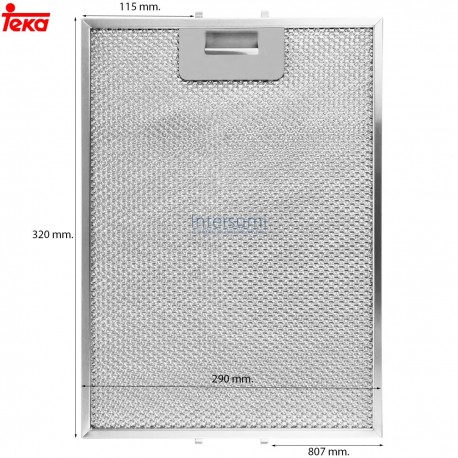 FILTRO CAMPANA EXTRACTORA TEKA DE 290 x 320 mm 40472718