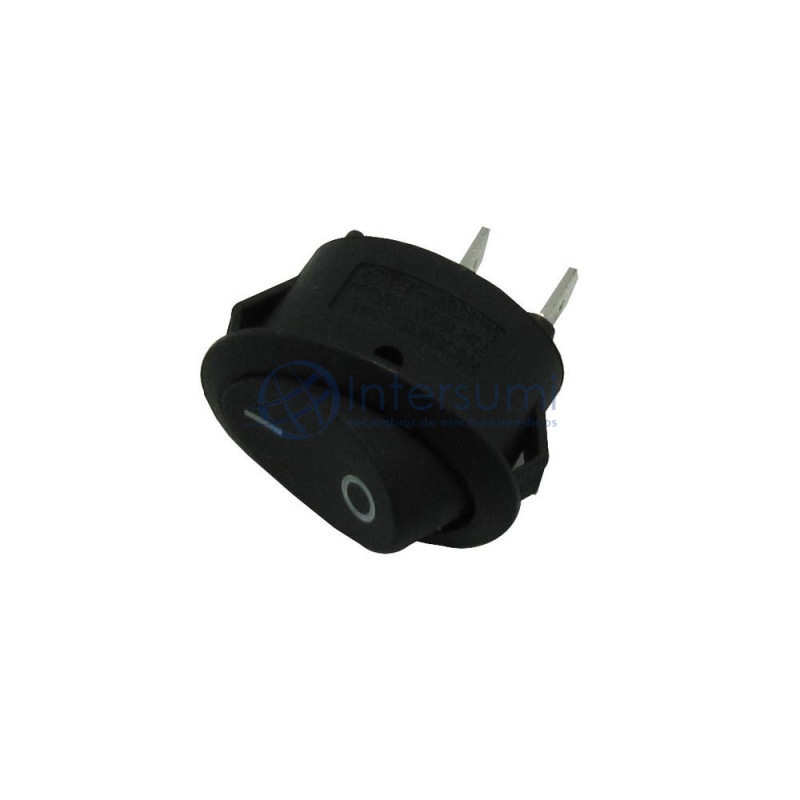 Interrupteur ovale noir 6A 250V 49HF399