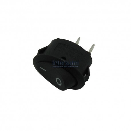 Interruptor ovalado negro 6A 250V 49HF399
