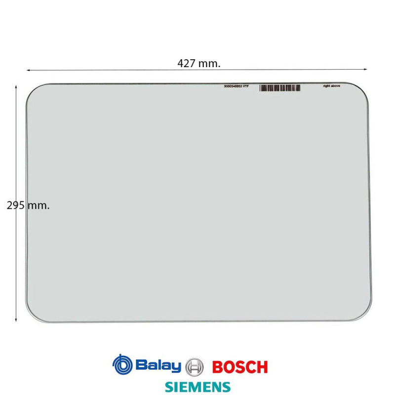 CRISTAL INTERIOR PARA HORNO BALAY, BOSCH, SIEMENS 00680636