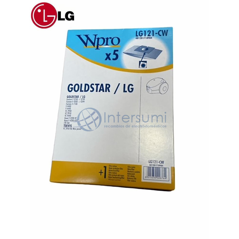 Sac aspirateur LG121-CW 481281718984