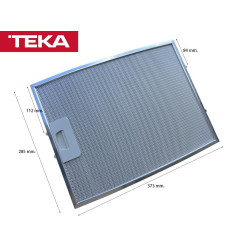 FILTRO METÁLICO CURVO PARA CAMPANA EXTRACTORA TEKA 61866020