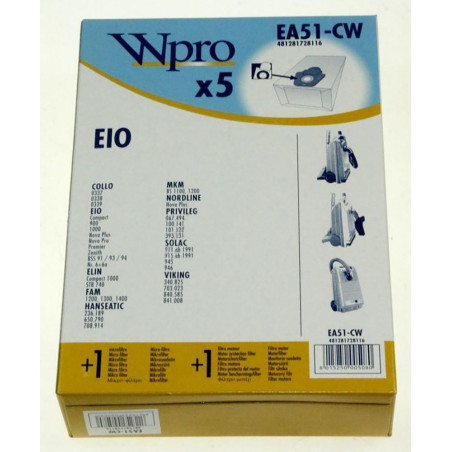 BOLSA ASPIRADORA SOLAC, VIKING 481281728116