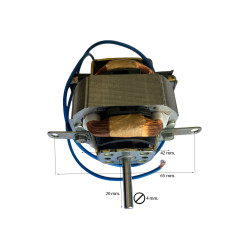 MOTEUR POUR SÈCHE-CHEVEUX 800W LONG, AXE 20 MM 49MH002R