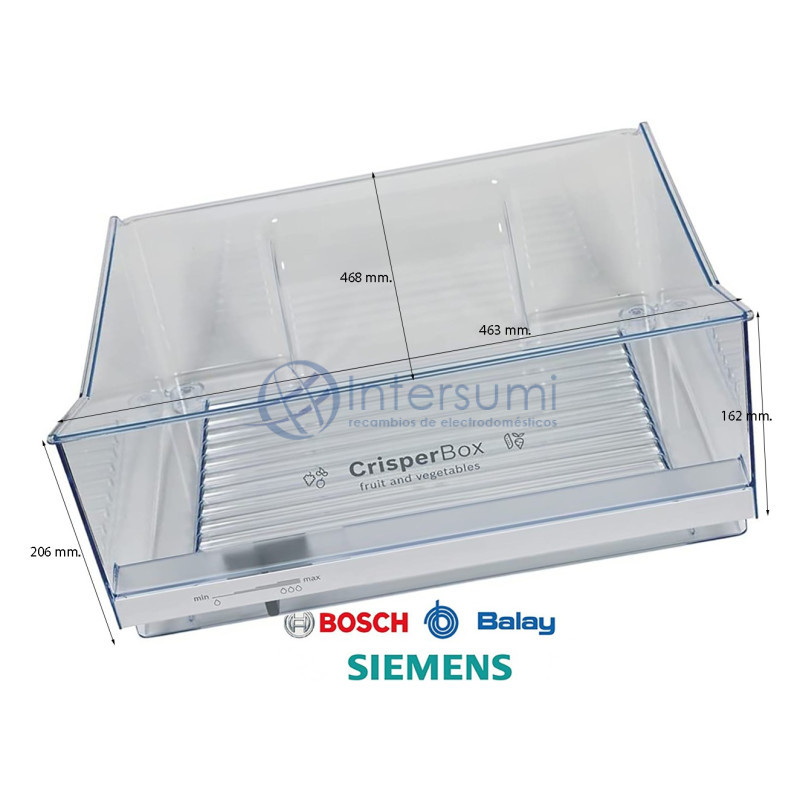 Bac à légumes pour réfrigérateur Bosch 00746674