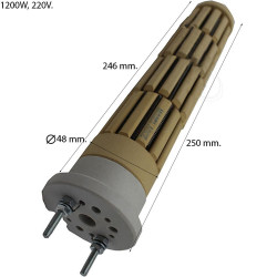 Résistance céramique chauffe-eau 1200W, diam. 48 mm 38BR0005R