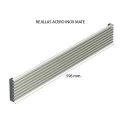 GRILLES FOUR ET RÉFRIGÉRATEUR ACIER INOX MAT 596x12mm 510UN1061