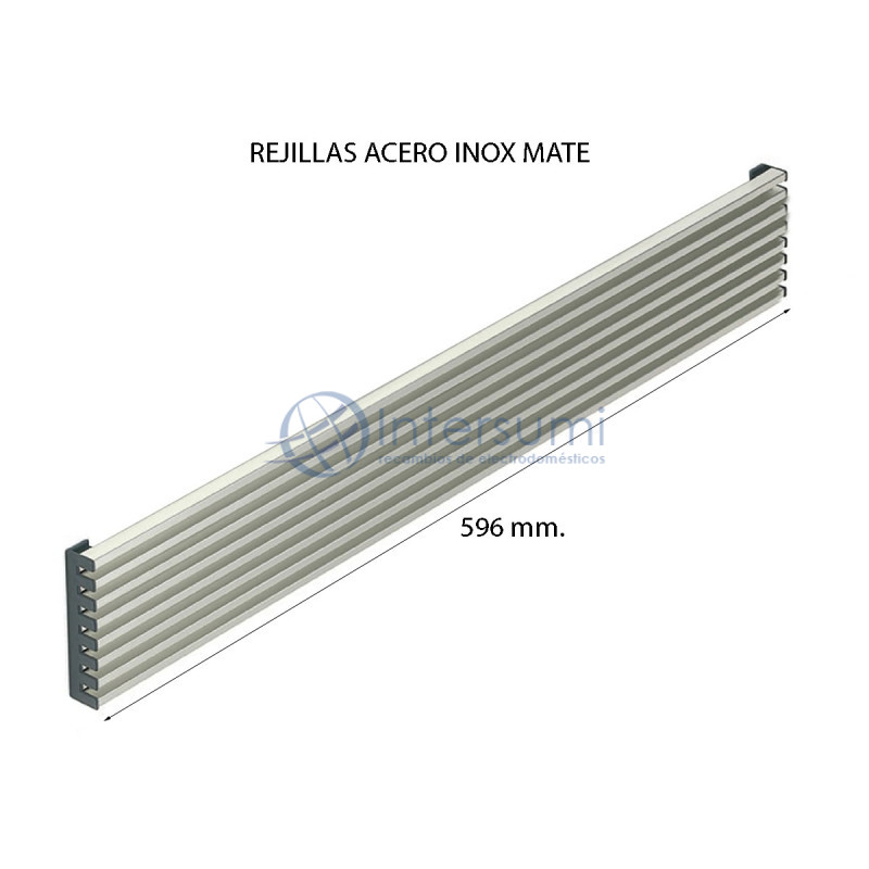 GRILLES FOUR ET RÉFRIGÉRATEUR ACIER INOX MAT 596x12mm 510UN1061