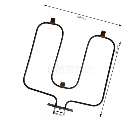 RESISTENCIA INFERIOR PARA HORNO CORBERÓ 1700W 38CO0001