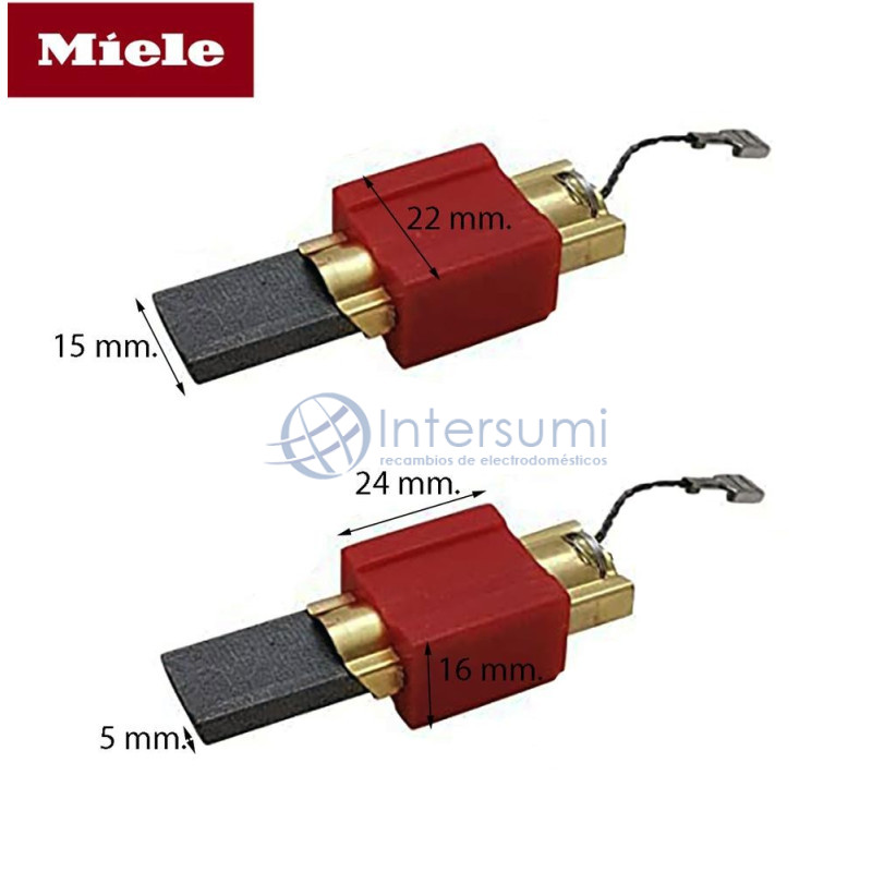 Kit charbons lave-linge Miele 5x15x30mm 04297414