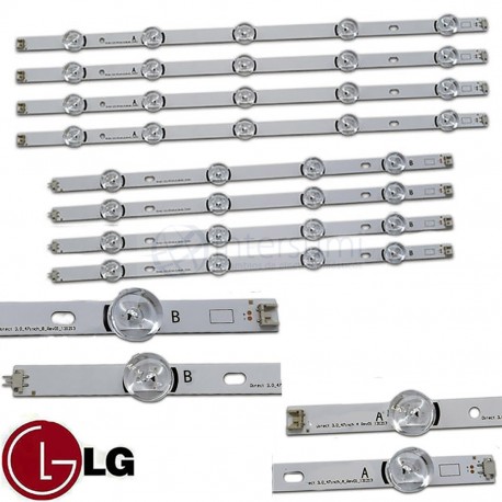 TIRAS LED TV, 4 TIPO A Y 4 TIPO B, PARA MODELO/S, LG/47LB5700 AGF78400901