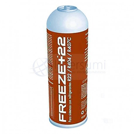 GAS REFRIGERANTE FREEZE +22 sustituye R22 R404 R407C (Llave 25FR0204) 750ML 25FR0471