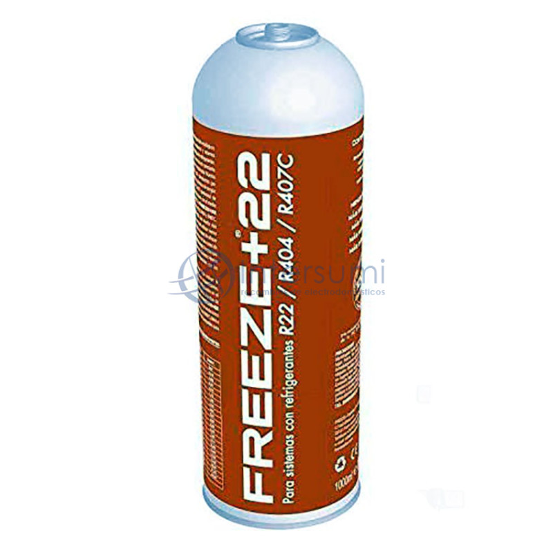 Gaz réfrigérant Freeze +22 remplace R22 R404 R407C (vanne 25FR0204) 750ML 25FR0471